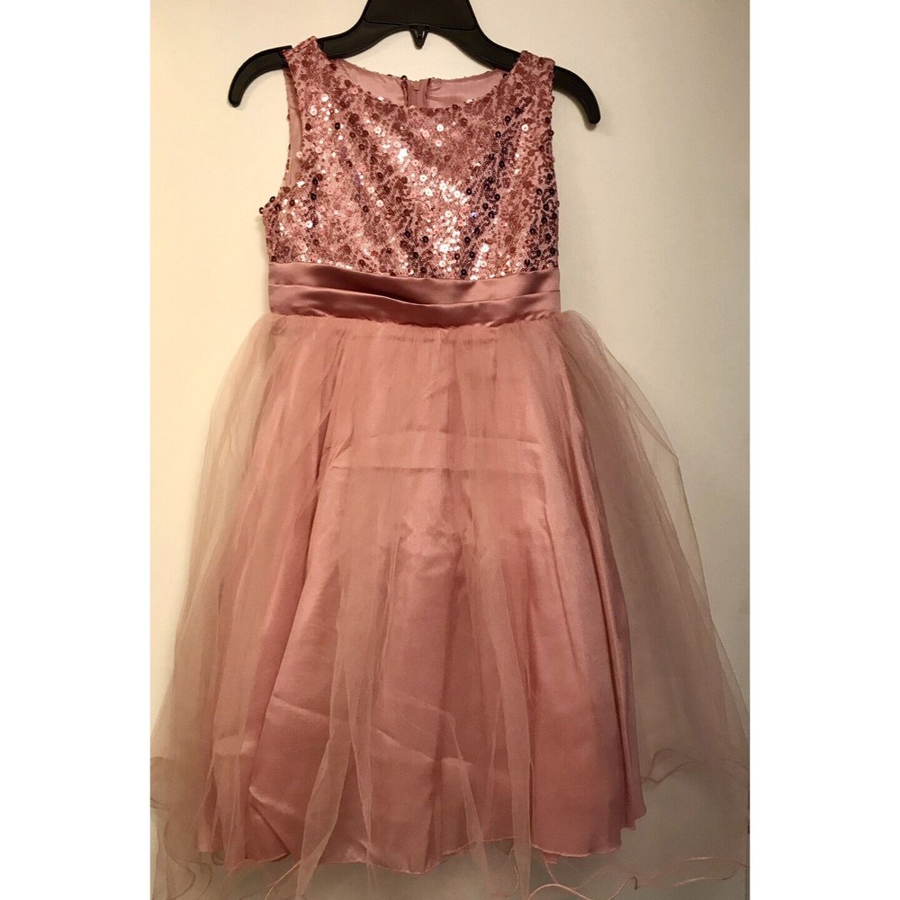 Kids Dream Long Tulle Flower Girl Dresses Kids Wedding Birthday 13-14 Pink